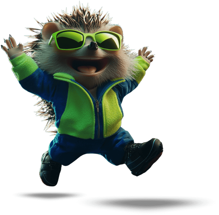 Hedgehog with sunglasses